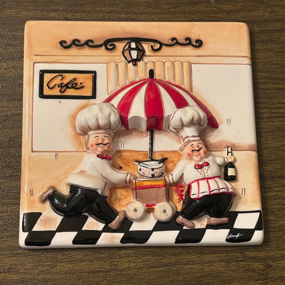 Joy Alldredge Kitchen Bistro Wall Decor NEW Ceramic